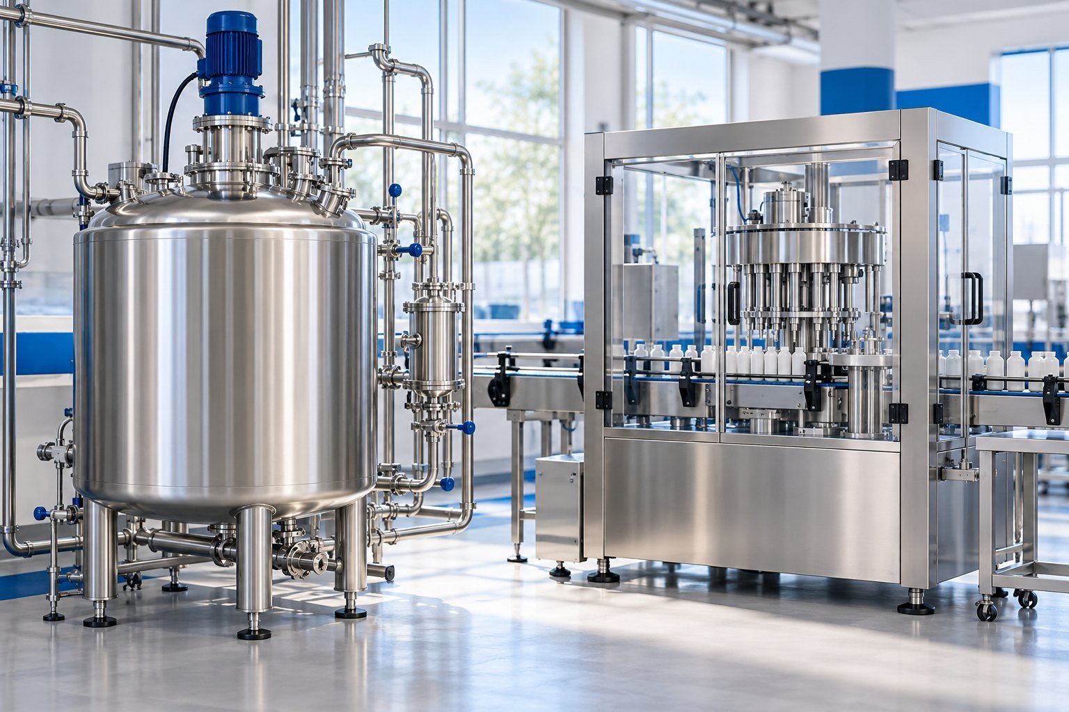 Manufacturing equipment and a product filling line